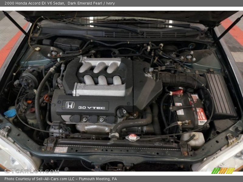 Dark Emerald Pearl / Ivory 2000 Honda Accord EX V6 Sedan