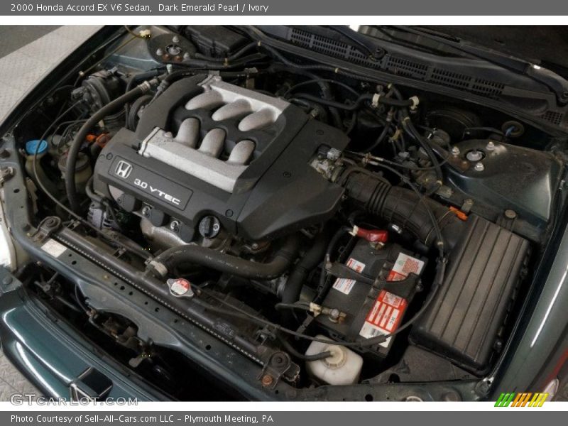Dark Emerald Pearl / Ivory 2000 Honda Accord EX V6 Sedan