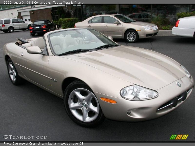 Topaz Metallic / Ivory 2000 Jaguar XK XK8 Convertible