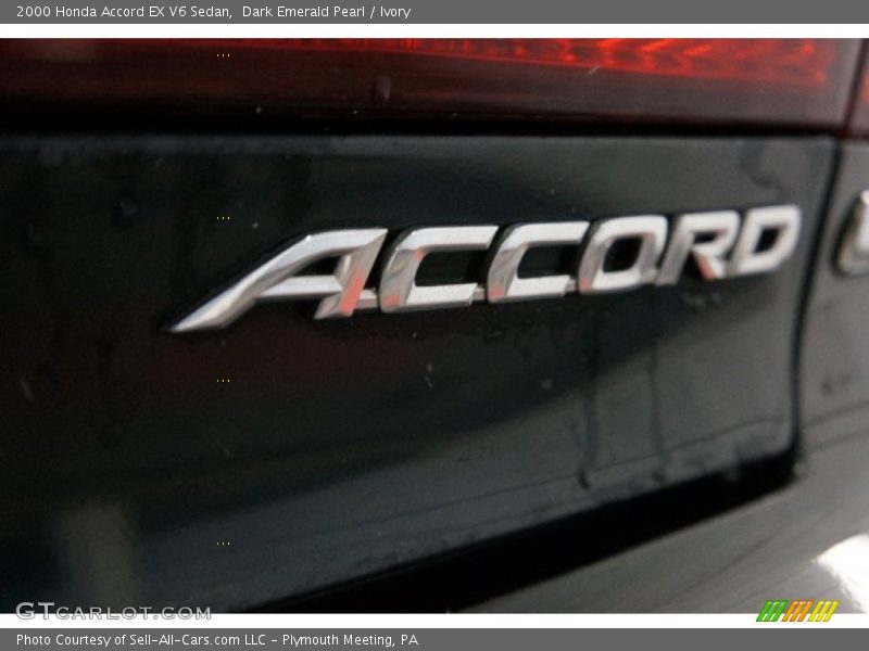 Dark Emerald Pearl / Ivory 2000 Honda Accord EX V6 Sedan
