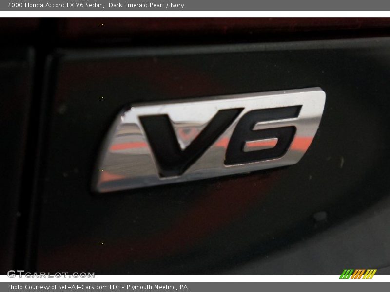 Dark Emerald Pearl / Ivory 2000 Honda Accord EX V6 Sedan