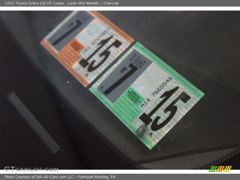 Lunar Mist Metallic / Charcoal 2003 Toyota Solara SLE V6 Coupe