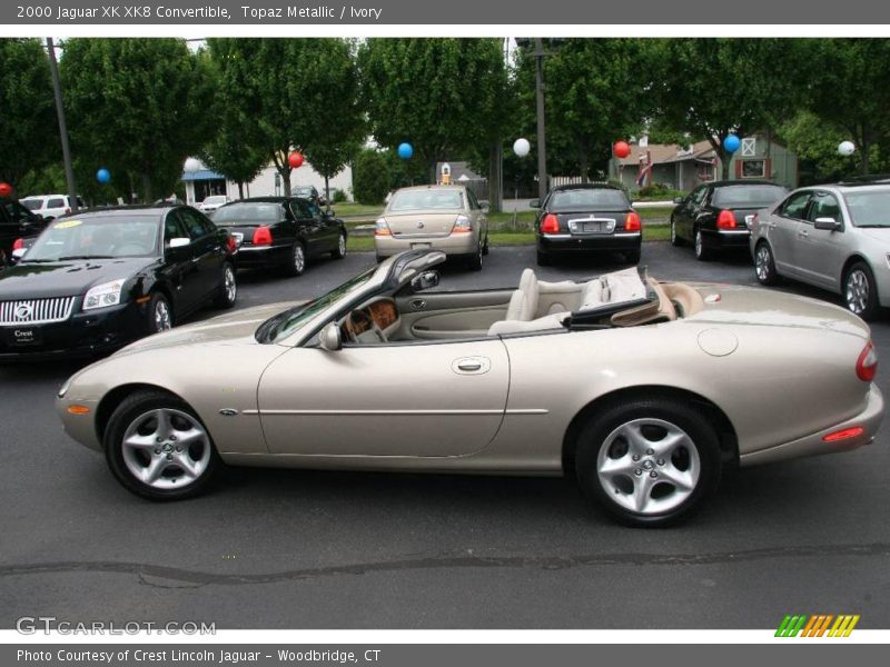 Topaz Metallic / Ivory 2000 Jaguar XK XK8 Convertible