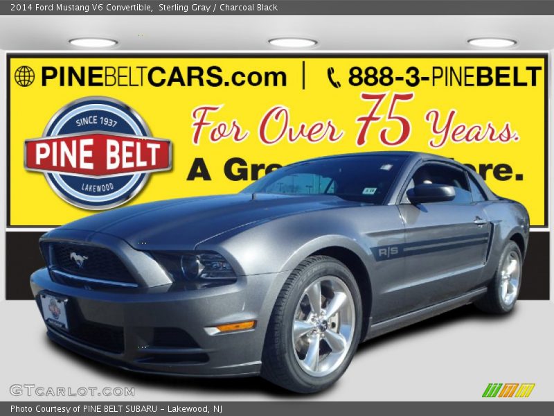 Sterling Gray / Charcoal Black 2014 Ford Mustang V6 Convertible