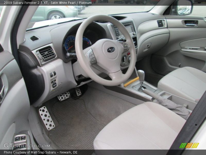 Satin White Pearl / Platinum 2009 Subaru Forester 2.5 XT