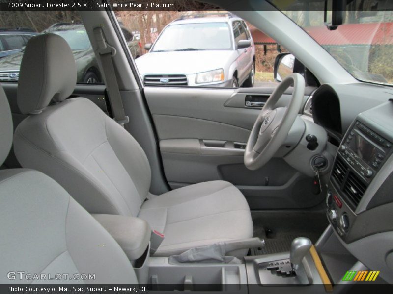 Satin White Pearl / Platinum 2009 Subaru Forester 2.5 XT