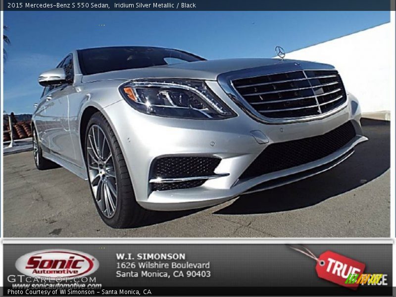 Iridium Silver Metallic / Black 2015 Mercedes-Benz S 550 Sedan