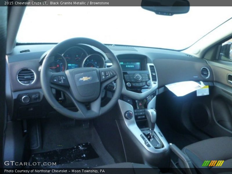 Black Granite Metallic / Brownstone 2015 Chevrolet Cruze LT