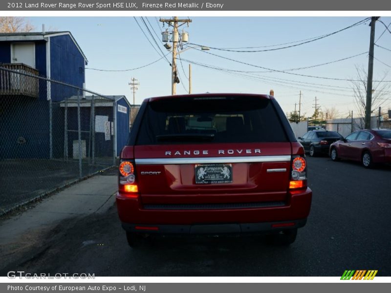 Firenze Red Metallic / Ebony 2012 Land Rover Range Rover Sport HSE LUX