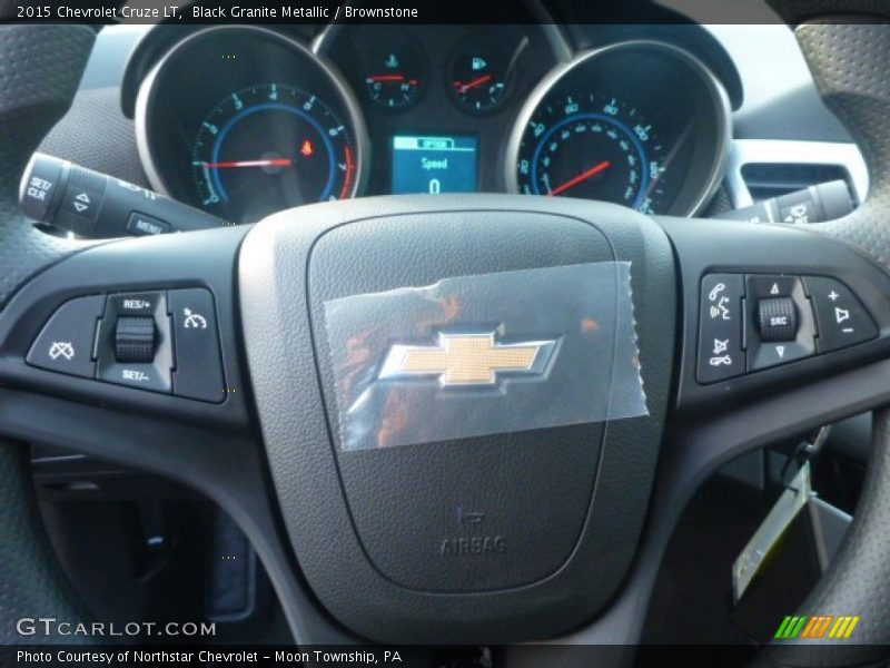 Black Granite Metallic / Brownstone 2015 Chevrolet Cruze LT