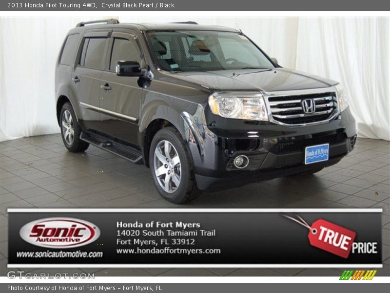 Crystal Black Pearl / Black 2013 Honda Pilot Touring 4WD