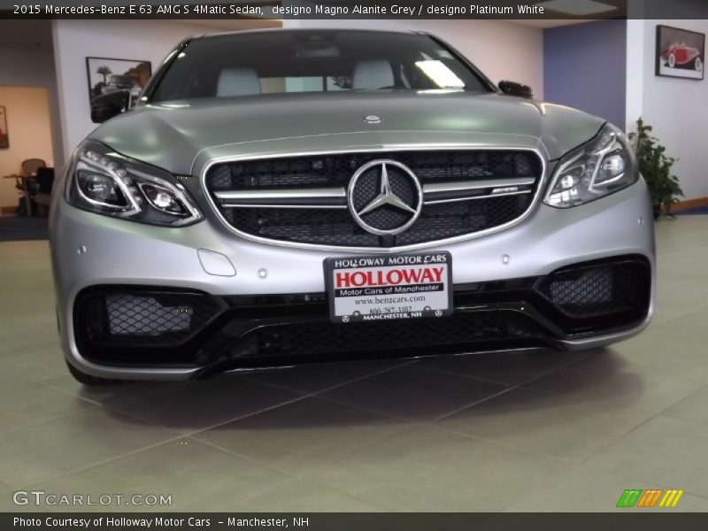 designo Magno Alanite Grey / designo Platinum White 2015 Mercedes-Benz E 63 AMG S 4Matic Sedan