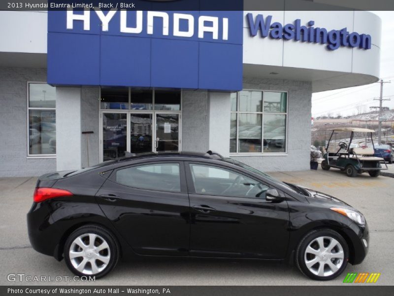 Black / Black 2013 Hyundai Elantra Limited