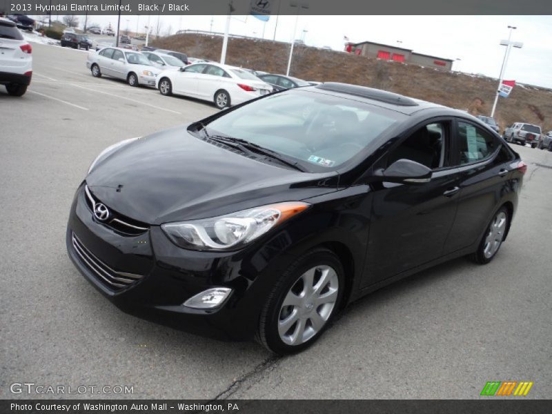 Black / Black 2013 Hyundai Elantra Limited