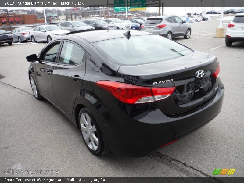 Black / Black 2013 Hyundai Elantra Limited