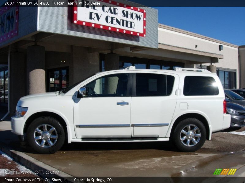 Tuscan Pearl / Willow Beige 2007 Infiniti QX 56 4WD