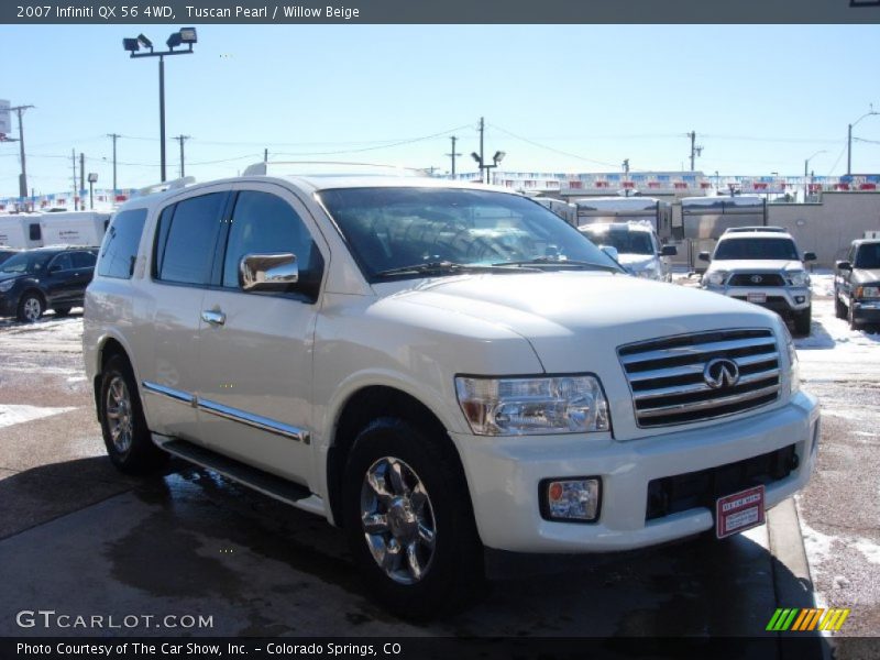 Tuscan Pearl / Willow Beige 2007 Infiniti QX 56 4WD