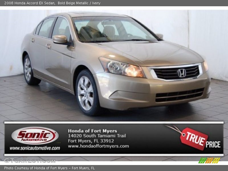 Bold Beige Metallic / Ivory 2008 Honda Accord EX Sedan