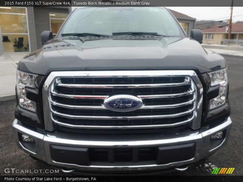 Tuxedo Black Metallic / Medium Earth Gray 2015 Ford F150 XLT SuperCrew 4x4