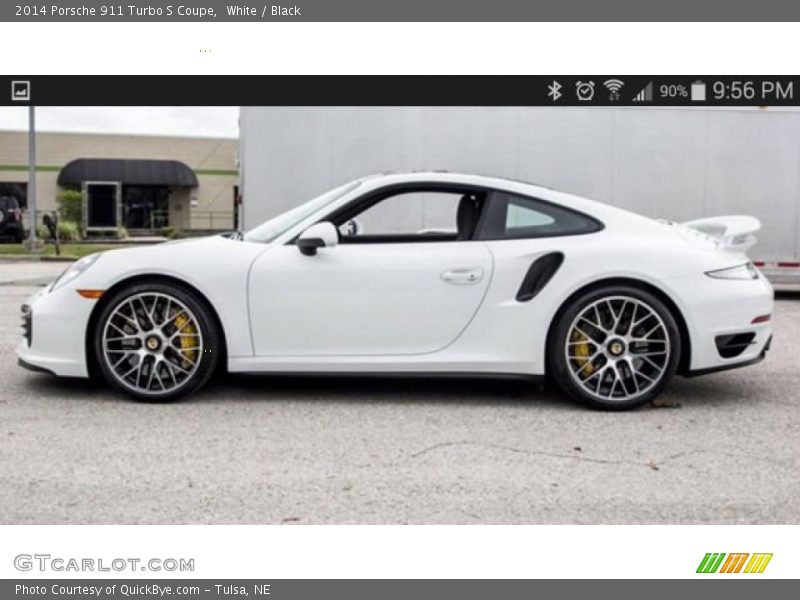 White / Black 2014 Porsche 911 Turbo S Coupe