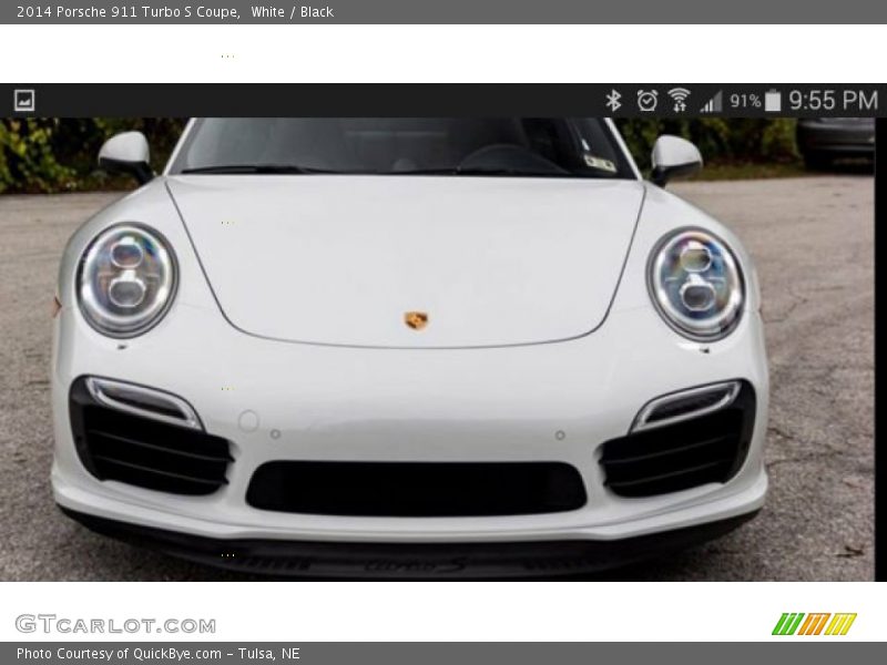 White / Black 2014 Porsche 911 Turbo S Coupe