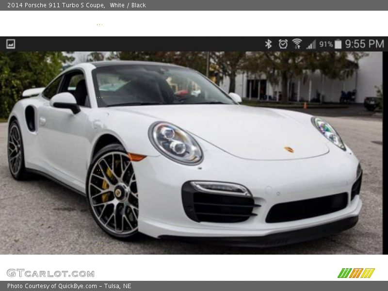 White / Black 2014 Porsche 911 Turbo S Coupe