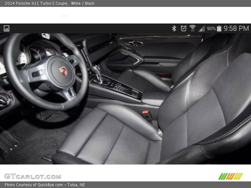 White / Black 2014 Porsche 911 Turbo S Coupe