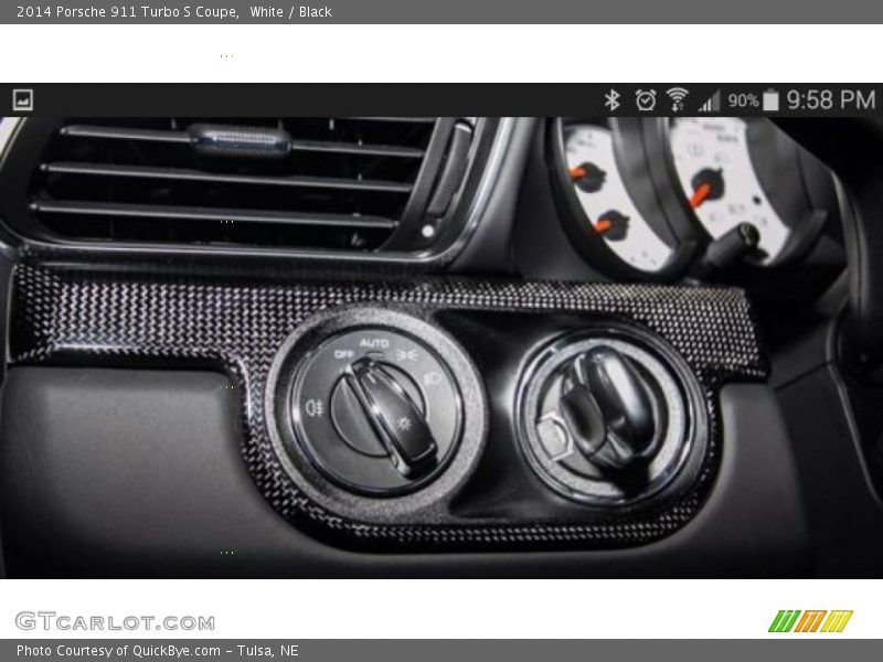 White / Black 2014 Porsche 911 Turbo S Coupe