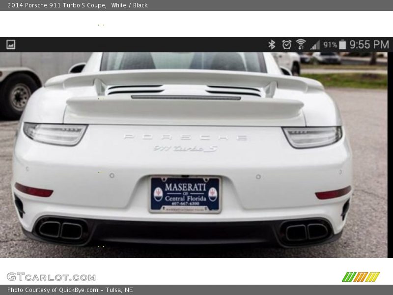 White / Black 2014 Porsche 911 Turbo S Coupe