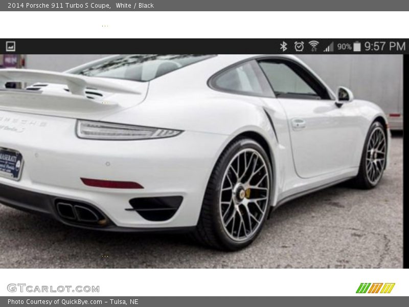 White / Black 2014 Porsche 911 Turbo S Coupe