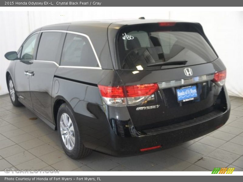 Crystal Black Pearl / Gray 2015 Honda Odyssey EX-L