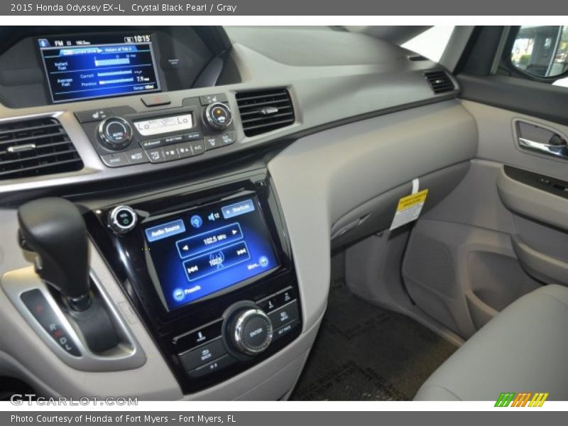 Crystal Black Pearl / Gray 2015 Honda Odyssey EX-L