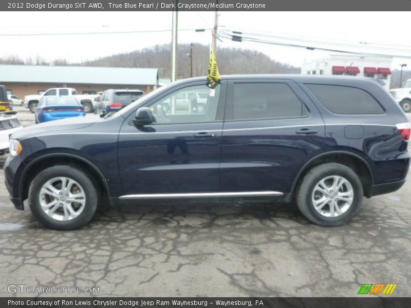 True Blue Pearl / Dark Graystone/Medium Graystone 2012 Dodge Durango SXT AWD