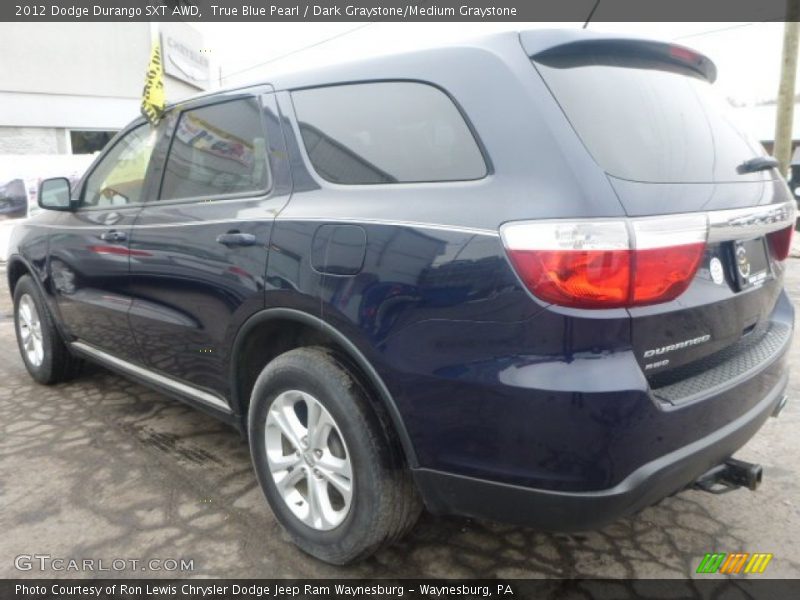 True Blue Pearl / Dark Graystone/Medium Graystone 2012 Dodge Durango SXT AWD