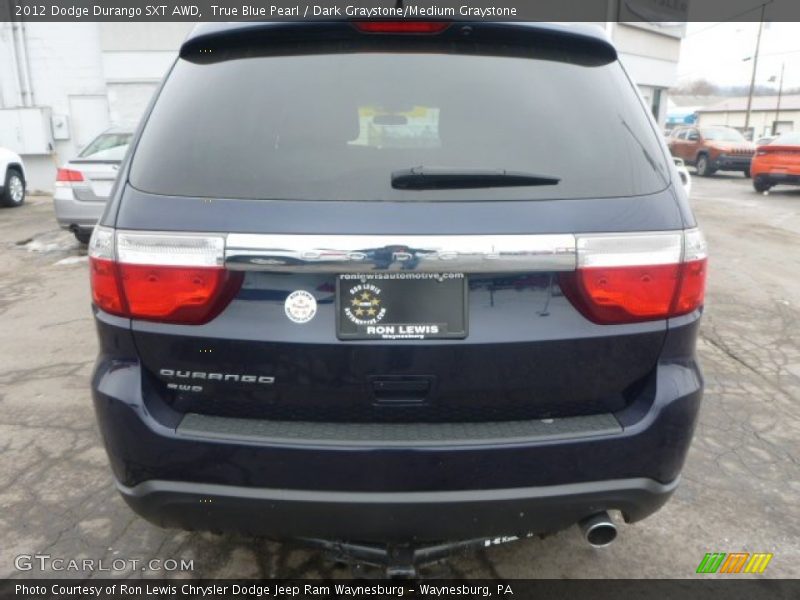 True Blue Pearl / Dark Graystone/Medium Graystone 2012 Dodge Durango SXT AWD