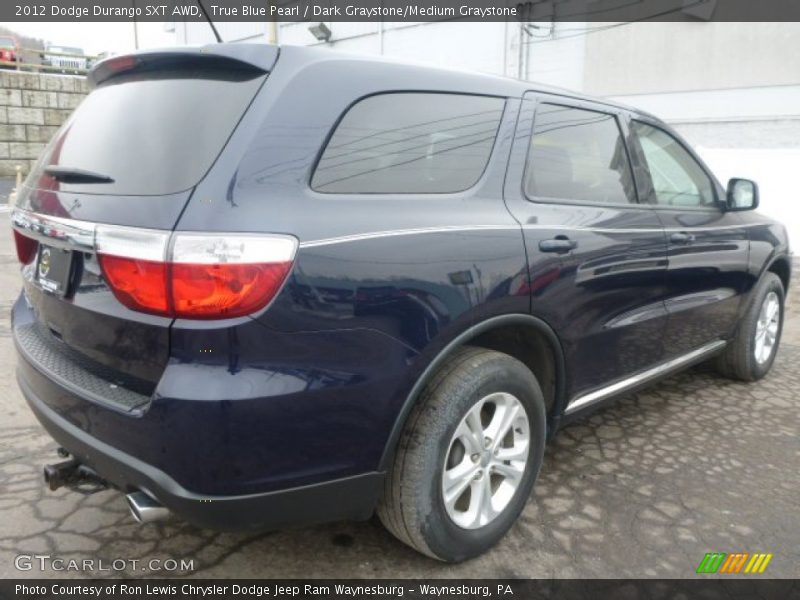 True Blue Pearl / Dark Graystone/Medium Graystone 2012 Dodge Durango SXT AWD