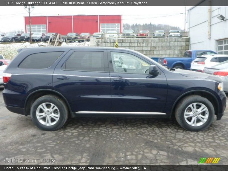 True Blue Pearl / Dark Graystone/Medium Graystone 2012 Dodge Durango SXT AWD