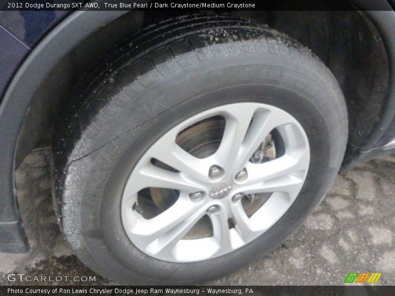 True Blue Pearl / Dark Graystone/Medium Graystone 2012 Dodge Durango SXT AWD