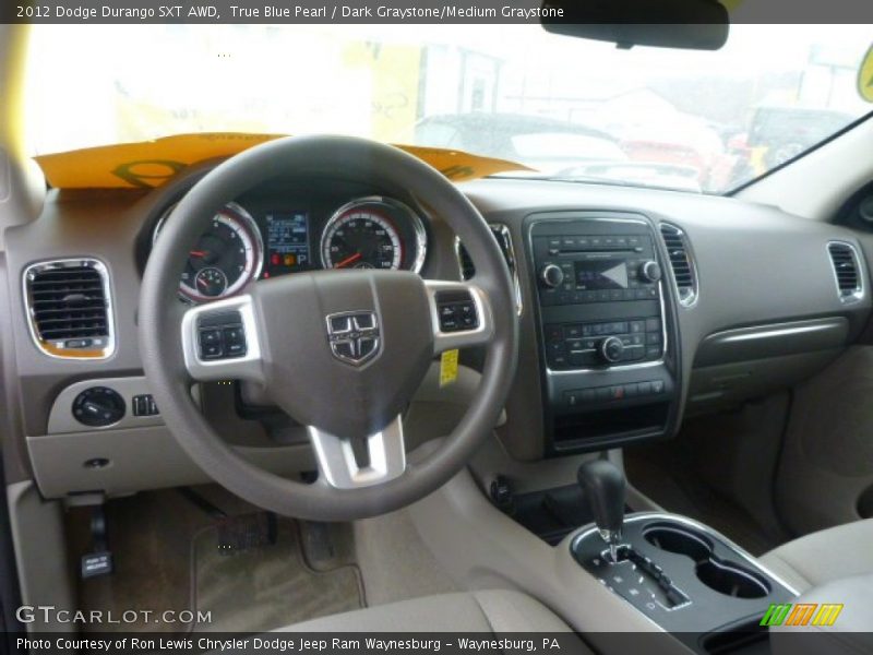 True Blue Pearl / Dark Graystone/Medium Graystone 2012 Dodge Durango SXT AWD