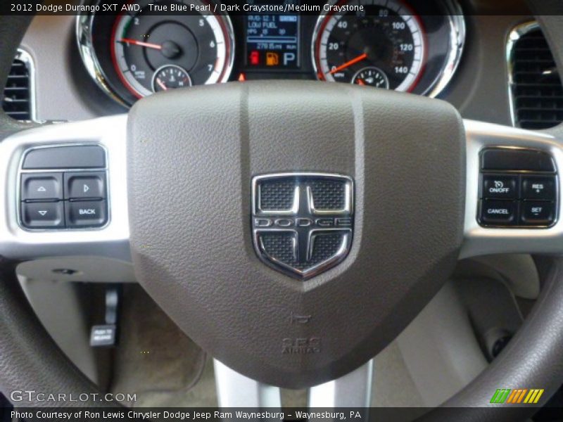 True Blue Pearl / Dark Graystone/Medium Graystone 2012 Dodge Durango SXT AWD