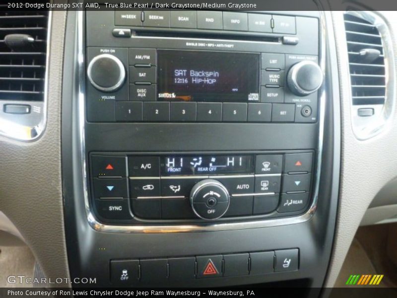 True Blue Pearl / Dark Graystone/Medium Graystone 2012 Dodge Durango SXT AWD