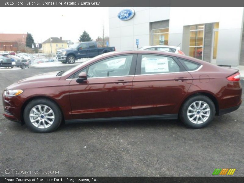 Bronze Fire Metallic / Earth Gray 2015 Ford Fusion S
