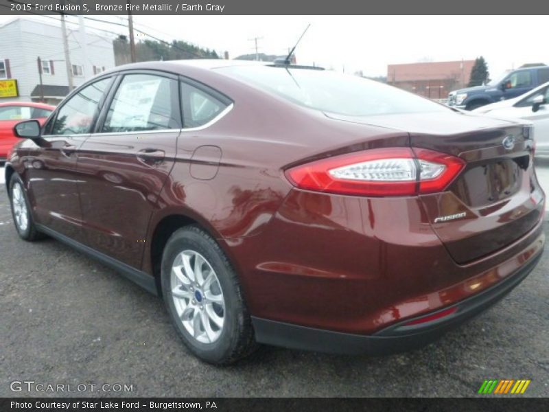 Bronze Fire Metallic / Earth Gray 2015 Ford Fusion S
