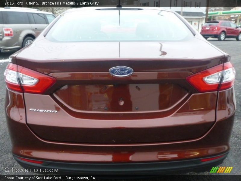 Bronze Fire Metallic / Earth Gray 2015 Ford Fusion S