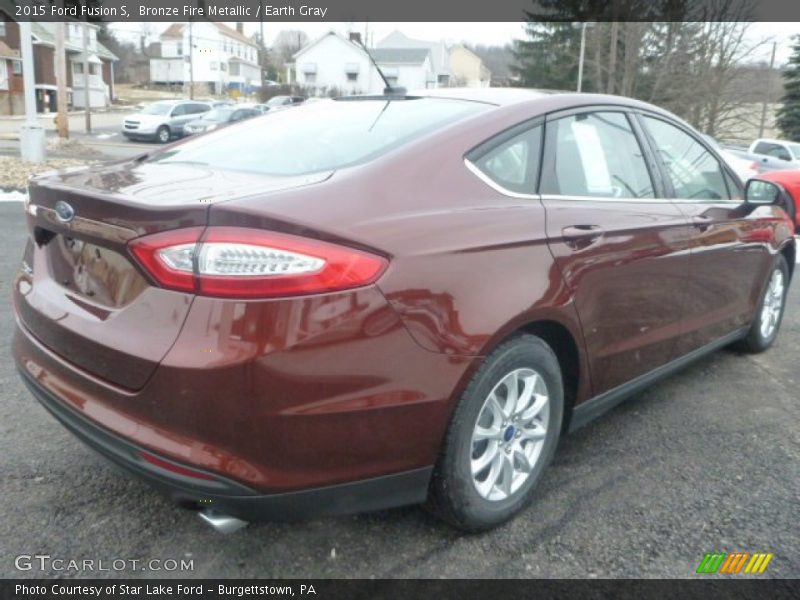 Bronze Fire Metallic / Earth Gray 2015 Ford Fusion S
