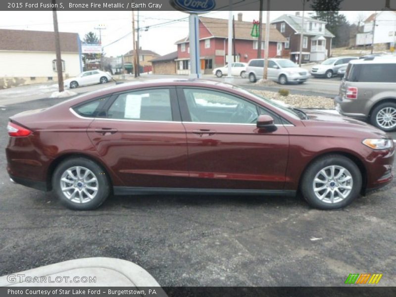 Bronze Fire Metallic / Earth Gray 2015 Ford Fusion S