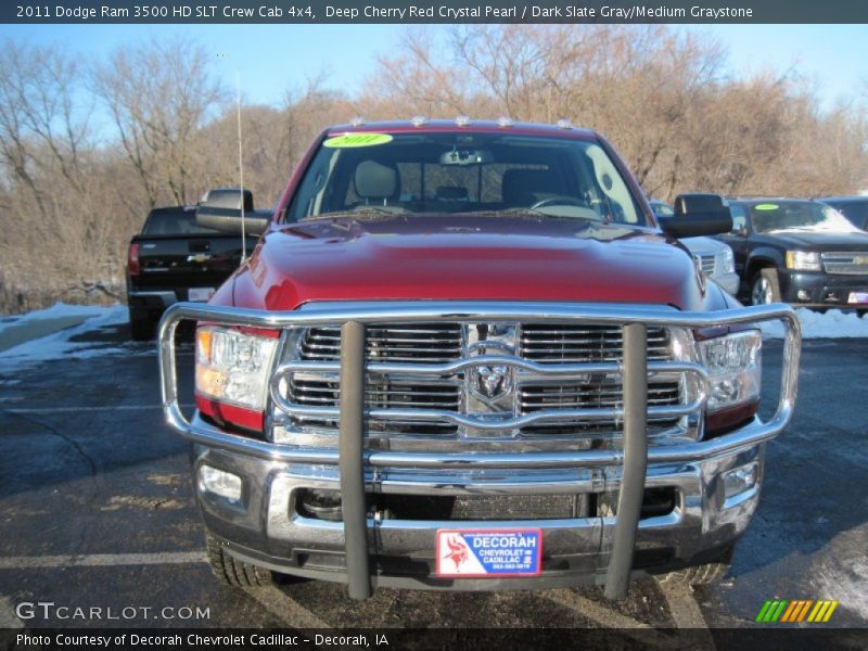 Deep Cherry Red Crystal Pearl / Dark Slate Gray/Medium Graystone 2011 Dodge Ram 3500 HD SLT Crew Cab 4x4