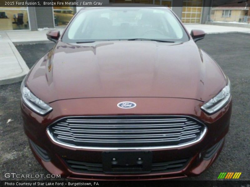 Bronze Fire Metallic / Earth Gray 2015 Ford Fusion S