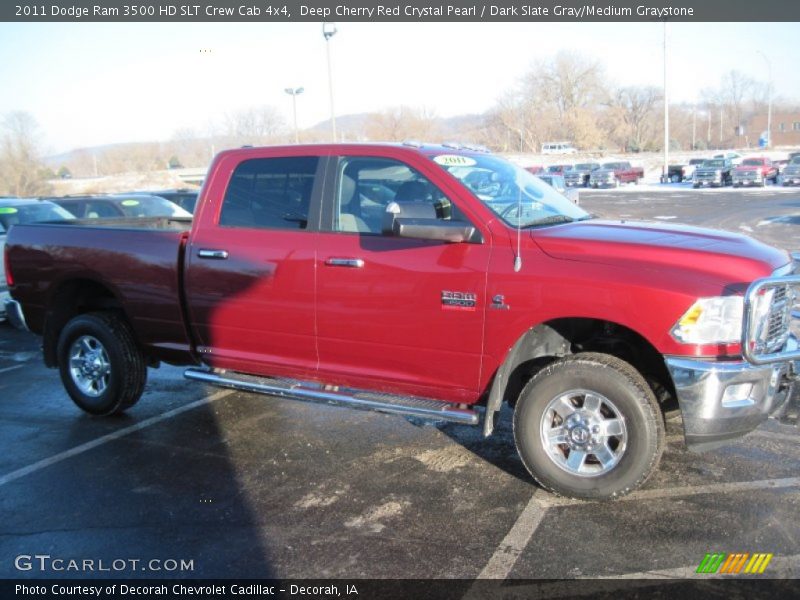 Deep Cherry Red Crystal Pearl / Dark Slate Gray/Medium Graystone 2011 Dodge Ram 3500 HD SLT Crew Cab 4x4
