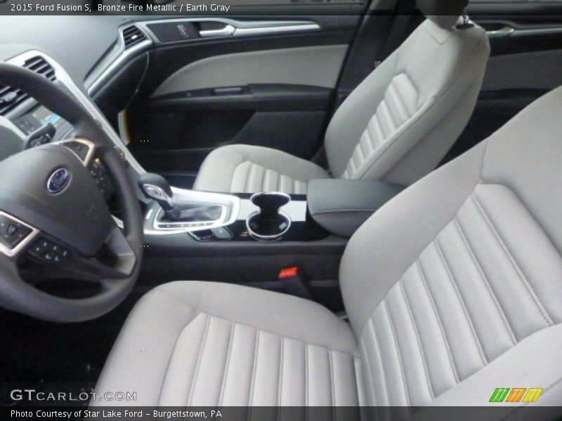 Bronze Fire Metallic / Earth Gray 2015 Ford Fusion S